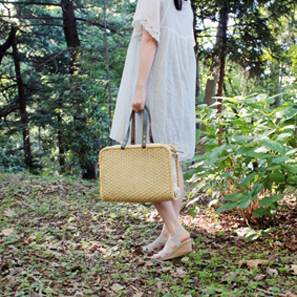 小林ミドリ竹籠 組色籠 新潟県